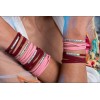 Pulseira I Love You Com Coração de Couro Vermelho