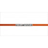 Pulseira Girl Power com Flor de Couro Laranja