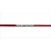 Pulseira Girl Power com Flor de Couro Vermelho