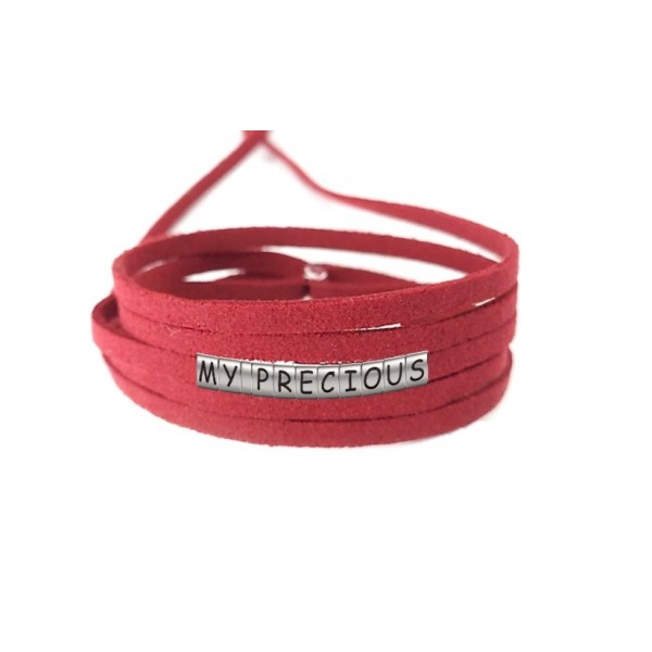 Pulseira My Precious de Couro  Vermelho