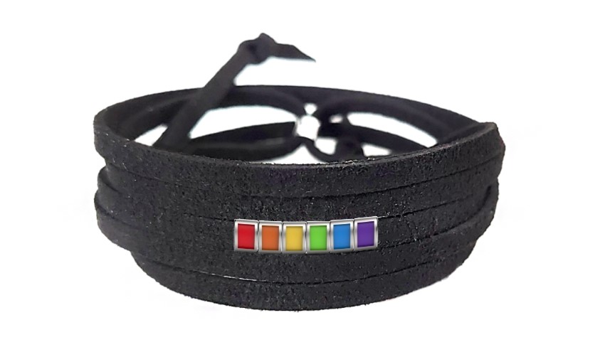 Pulseira Orgulho de Couro Preto