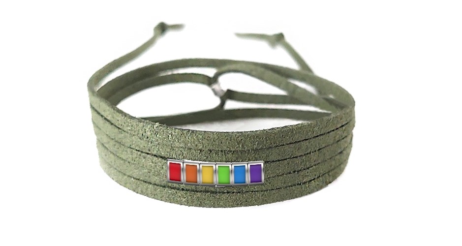 Pulseira Orgulho de Couro Verde