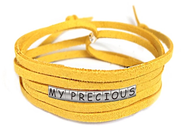 Pulseira My Precious  de Couro Amarelo