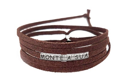 Pulseiras Personalizadas de Couro Marrom